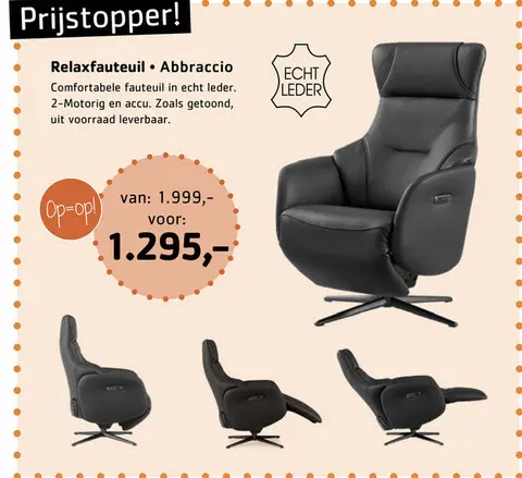 Promotie: Relaxfauteuil Abbraccio