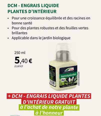 Offre: Engrais liquide plantes d'intérieur