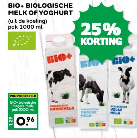 Aanbieding: Biologische Melk of Yoghurt