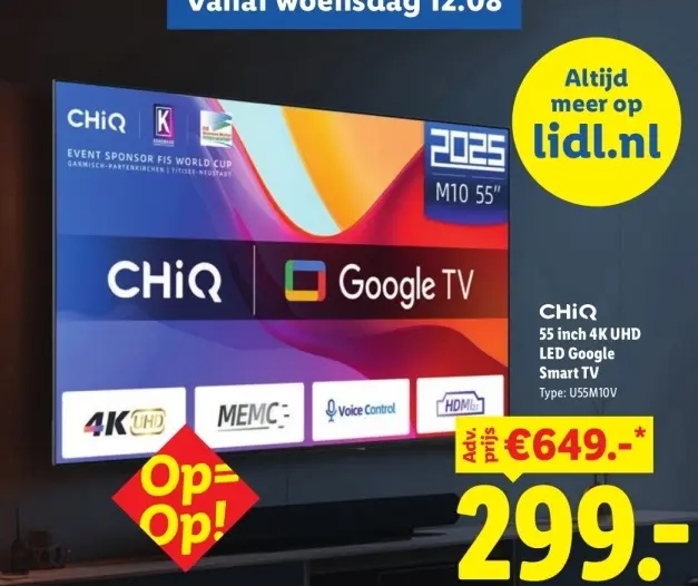 Aanbieding: 55 inch 4K UHD LED Google Smart TV