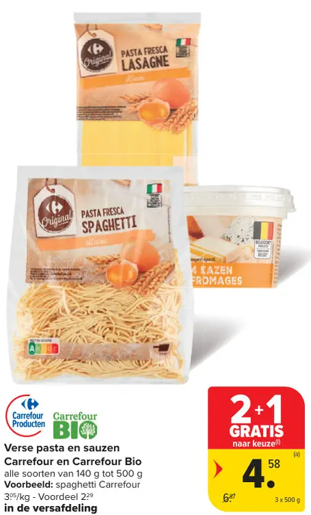Promotie: Verse pasta en sauzen
