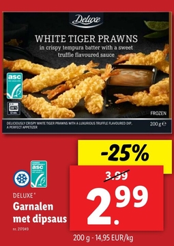 Aanbieding: Garnalen met dipsaus