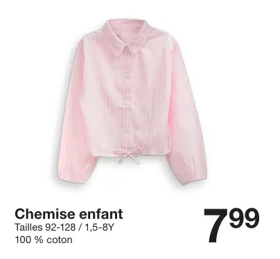 Offre: Chemise enfant