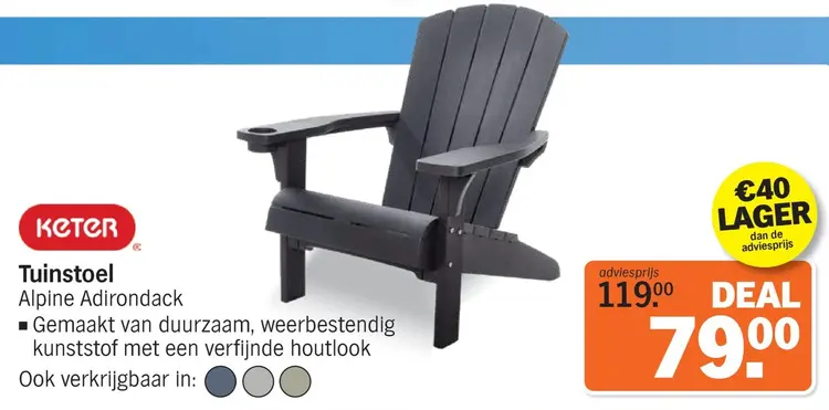 Aanbieding: Tuinstoel Alpine Adirondack