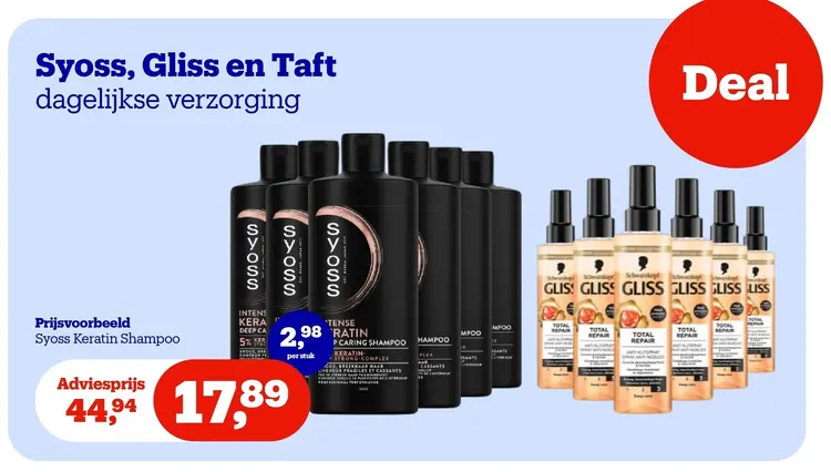 Promotie: Syoss, Gliss en Taft dagelijkse verzorging