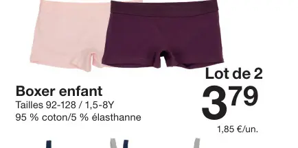 Offre: Boxer enfant