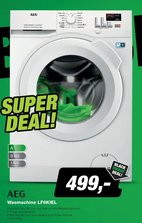 Aanbieding: AEG LF6KIEL 6000 Series ProSense Wasmachine