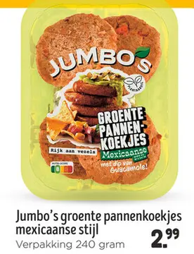 Aanbieding: Jumbo's groente pannenkoekjes mexicaanse stij