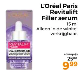 Aanbieding: L'Oréal Paris Revitalift Filler serum