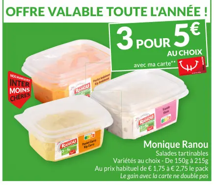 Offre: Salades tartinables