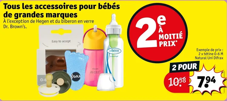 Offre: Accessoires pour bébés de grandes marques