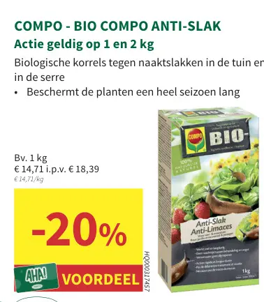 Promotie: Compo - Bio Compo Anti-Slak