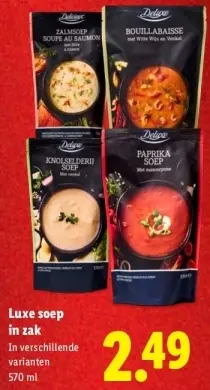 Aanbieding: Deluxe Luxe soep in zak