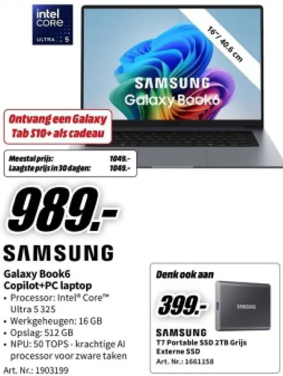 Aanbieding: Galaxy Book6 Copilot+PC laptop