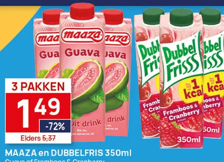 Aanbieding: MAAZA en DUBBELFRIS