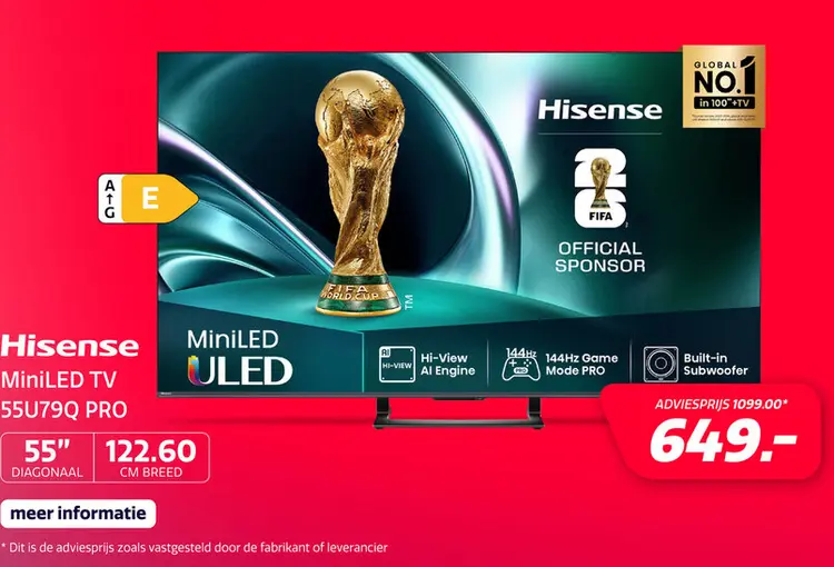 Aanbieding: Hisense 55U79Q PRO