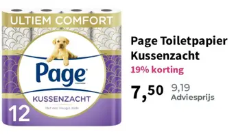Aanbieding: Page Toiletpapier Kussenzacht