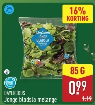 Aanbieding: Jonge bladsla melange