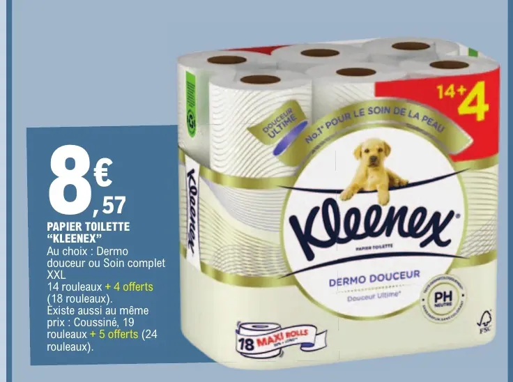 Promotie: Papier toilette "Kleenex"