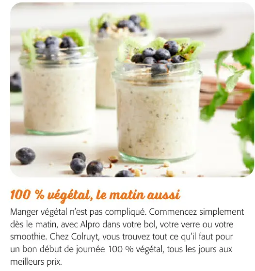 Offre: 100% végétal, le matin aussi