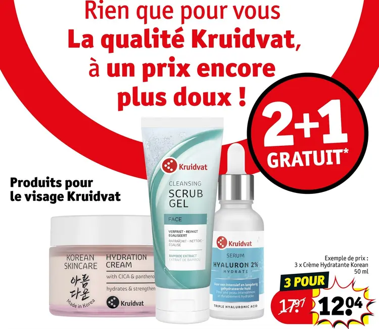 Offre: Produits pour le visage