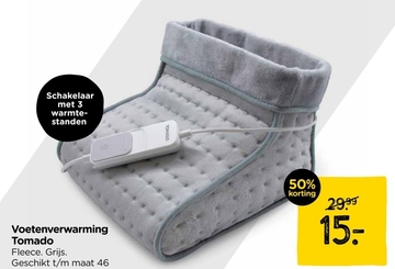 Aanbieding: Elektrische voetenwarmer Tomado - TFW0301G 