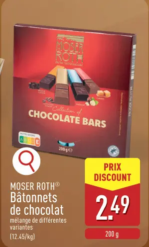 Offre: Bâtonnets de chocolat