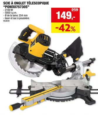 Offre: Scie à onglet télescopique