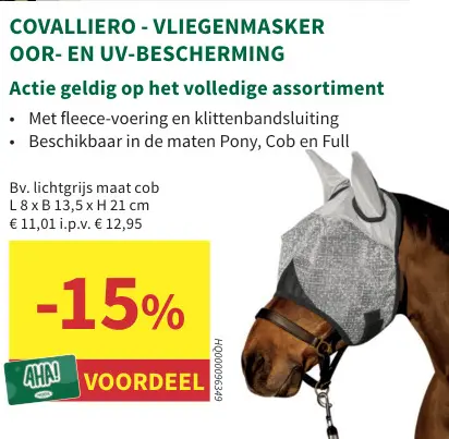 Promotie: Covalliero - vliegenmasker oor- en uv-bescherming