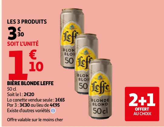 Offre: Bière blonde Leffe