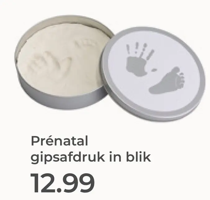 Aanbieding: Gipsafdruk in blik
