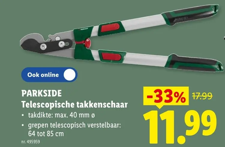 Promotie: PARKSIDE Telescopische takkenschaar