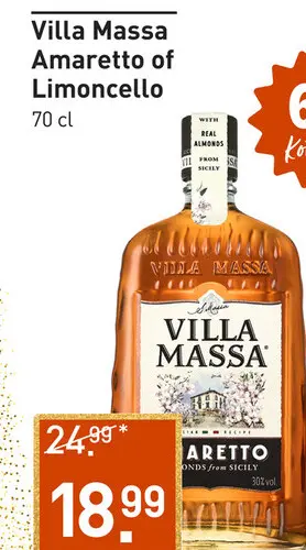 Aanbieding: Villa Massa Amaretto 70CL