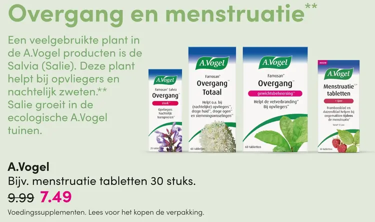 Aanbieding: A.Vogel Overgang en menstruatie