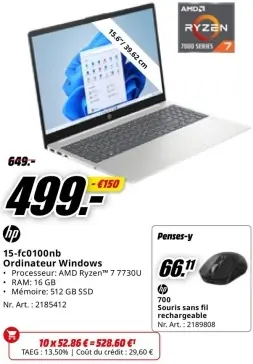 Offre: Ordinateur Windows