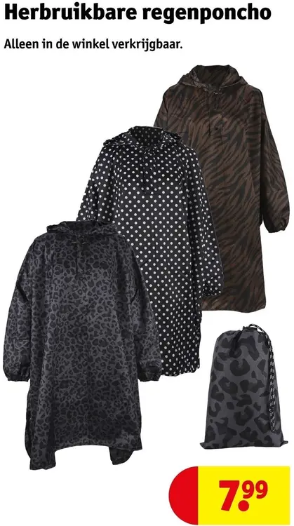 Aanbieding: Herbruikbare regenponcho