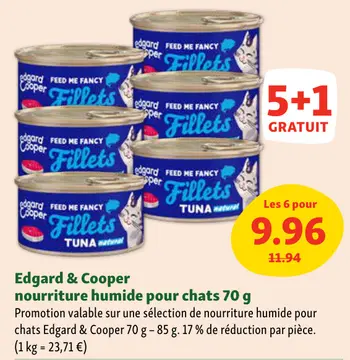 Offre: Edgard & Cooper nourriture humide pour chats