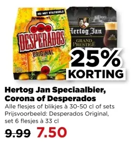 Aanbieding: Hertog Jan Speciaalbier, Corona of Desperados
