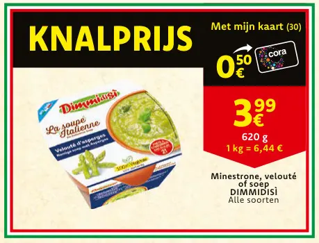 Aanbieding: Minestrone, velouté of soep