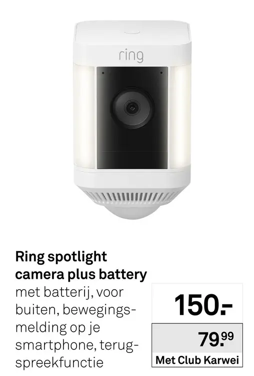 Aanbieding: Spotlight camera plus battery