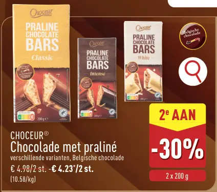 Promotie: Chocolade met praliné