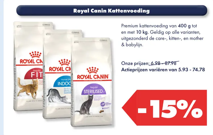 Aanbieding: Royal Canin Kattenvoeding