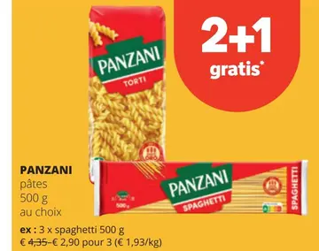 Offre: PANZANI pâtes