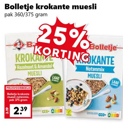 Aanbieding: krokante muesli