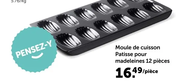 Offre: Moule de cuisson Patisse pour madeleines