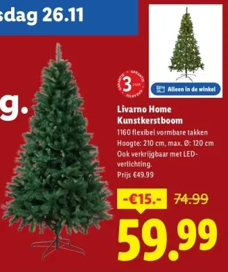 Aanbieding: Kunstkerstboom