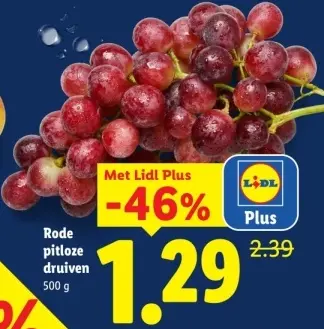 Aanbieding: Rode pitloze druiven