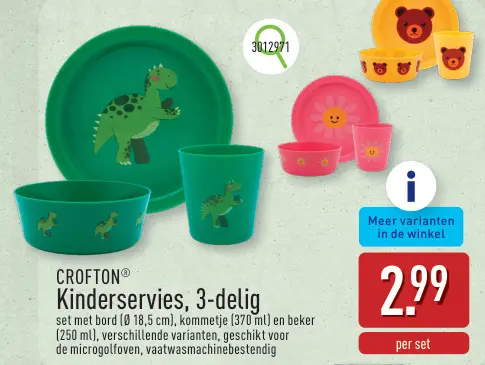 Promotie: Kinderservies, 3-delig