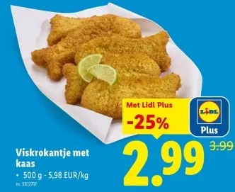 Promotie: Viskrokantje met kaas