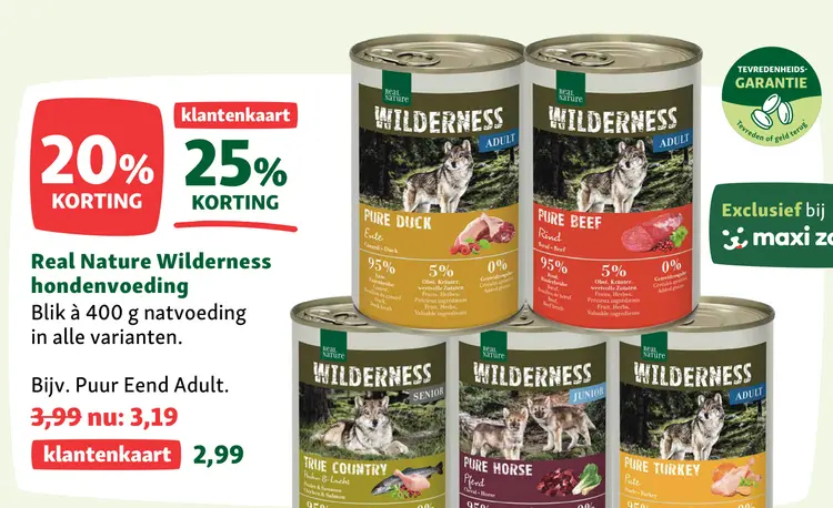 Aanbieding: Wilderness hondenvoeding